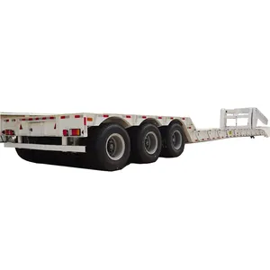 Lowbed Semi-trailer Heavy-duty Steel Flatbed Transport Truck For Trucking And Hauling
