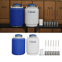Conteneur à azote liquide LN2 à double couche de 35 litres avec support à quatre niveaux et ouverture de 125 mm