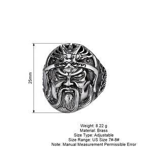 Hiphop Guardian Portrait Finger Ring Protect Biker <span class=keywords><strong>Rings</strong></span> For <span class=keywords><strong>Men</strong></span> And Boys - Product Image 6
