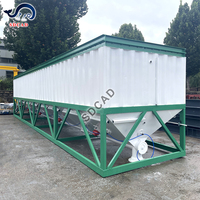 Silo de stockage horizontal portable, transport facile pour le ciment, le cendres volantes, la poudre minérale, la manutention de matériaux en vrac