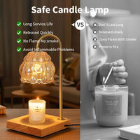 Diffuseur d'arômes électrique sans flamme en forme de fleur, lampe chauffe-cire rétro, décoration vintage pour la maison, chauffe-bougie, cadeau