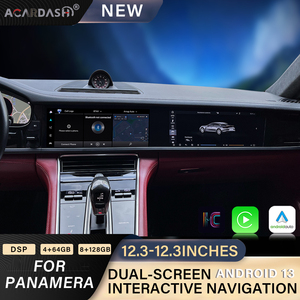 Para Porsche Panamera 2017-2023, Navegación Interactiva de Doble Pantalla, Sistema Dual <span class=keywords><strong>Android</strong></span> + Sistema Original, Mantiene la Función Original del Auto - Product Image 1