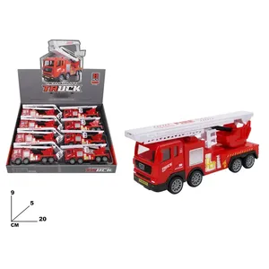<b>Fire</b> Emergency Truck Toy Vehicle 1:50 Scale Friction Powered Display Box Set - Product Image 1