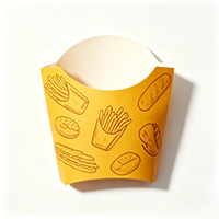 Boîte à frites en carton blanc anti-graisse personnalisée pour la vente en gros de services de restauration rapide à emporter