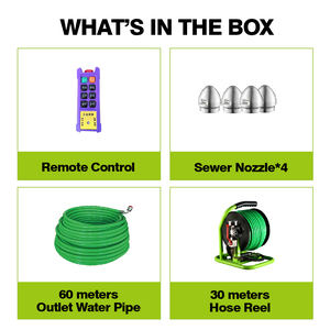 Hidrolavadora de Alta Presión de Agua Caliente de 300 Bar y 5000 Psi, Máquina de Limpieza de Tuberías y Desagües - Product Image 4