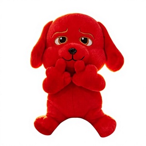Peluche del Perro Rojo Travieso de Douyin, Juguete de Peluche de Poliéster y Algodón PP, Cachorro Divertido con Dedo Medio, Animal de Peluche en Bolsa - Product Image 1