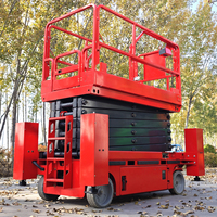 Livraison gratuite, plateforme élévatrice à ciseaux hydraulique mobile autopropulsée électrique mini Skyjack, roues tout-terrain, 4-18 m