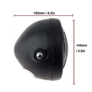 Phare avant de moto rétro LED blanc/ambre, feux de jour Hi/Lo Beam pour Harley <span class=keywords><strong>Cafe</strong></span> <span class=keywords><strong>Racer</strong></span> Bobber personnalisé - Product Image 5