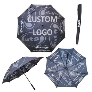Оптовая Продажа с фабрики, сублимационный зонтик для гольфа, логотип с печатью, рекламный зонт
