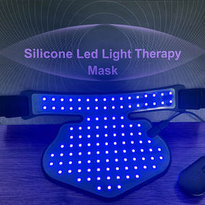 Masker kecantikan terapi lampu LED 4 warna, masker terapi foton silikon dengan lampu LED merah dan biru NIR untuk perawatan diri - Product Image 4