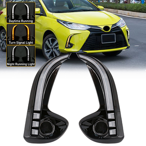 ไฟหน้ารถ LED เดย์ไลท์ DRL อุปกรณ์เสริมสำหรับรถยนต์ <span class=keywords><strong>Toyota</strong></span> Yaris <span class=keywords><strong>Vios</strong></span> 2020 2021 <span class=keywords><strong>2022</strong></span>เวลากลางวัน - Product Image 1