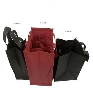 Sac de vin non tissé réutilisable Bolsa de vino promotionnel 4 bouteilles 6 bouteilles sac de vin en tissu non tissé sac de bouteille de vin avec poignée - Product Image 1