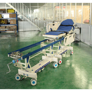 Carro de Transporte Médico ABS con Altura Ajustable, 4 Ruedas Giratorias y Bloqueo Individual - Product Image 2