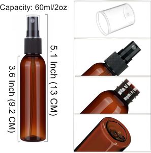 <b>Plastic</b> Spray Bottle PET 30ml-500ml Amber White for Cosmetic Packaging with Pump Spray <b>Cap</b> and Screen Printing - Product Image 3