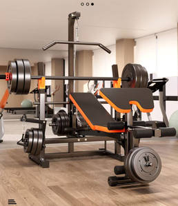 Smith complet intérieur multifonctionnel Durable ensemble d'haltères en métal pliable banc d'haltérophilie support de rangement en fer haute traction - Product Image 6