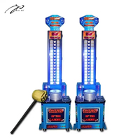 Machine d'arcade à monnayeur Big Punch Hit Hammer - Test de force de boxe professionnel King of Hammer pour parcs d'attractions