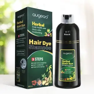 Wholesale Factory Price Herbal Plant Hair Color Ammonia Free Organic Fast Natural Black Hair Dye Shampoo