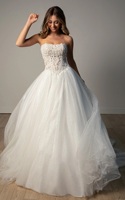 Robe de mariée en tulle à sequins, coupe princesse, avec corsage en dentelle, grandes tailles, collection 2026, sur mesure, vente en gros