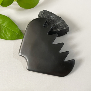 Custom naturale Bian Stone Gua Sha pettine Anti-invecchiamento bellezza cura della pelle giada Guasha Si Bin <span class=keywords><strong>viso</strong></span> raschiatura pietra <span class=keywords><strong>massaggio</strong></span> - Product Image 5