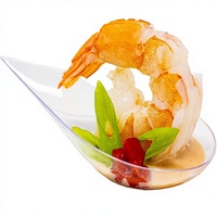 1000 pièces de mini-assiettes jetables rondes transparentes en plastique et cuillères à dessert, qualité professionnelle, recyclables, pour événements festifs et plateaux de service