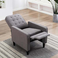 Fauteuil inclinable en tissu capitonné personnalisable, avec repose-pieds électrique extractible, fauteuil inclinable individuel, directement de l'usine