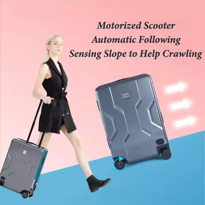 アルミバッグ電動トロリー折りたたみ式レザー荷物マレタスクーターセットスーツケース旅行用航海 - Product Image 5