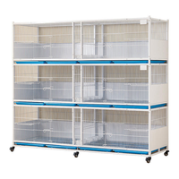 Cage à pigeons premium à 3 niveaux, anti-prédateur, en acier galvanisé épaissi, design spacieux, avec plateau en plastique pour l'élevage en extérieur