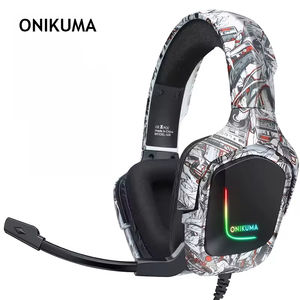 <span class=keywords><strong>ONIKUMA</strong></span> 3,5mm <span class=keywords><strong>ONIKUMA</strong></span> <span class=keywords><strong>K20</strong></span> Auriculares para juegos con micrófono Luz LED Auriculares con cable sobre la oreja - Product Image 1