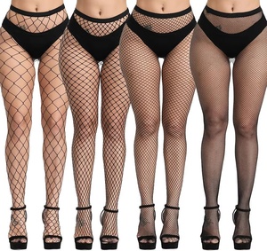 Collants fins à motif résille, style européen et américain très prisé, bas sexy grande taille. - Product Image 1