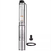 Pompe à eau submersible monophasée haute pression à moteur DC pour l'irrigation agricole et le forage de puits profonds, personnalisable OEM