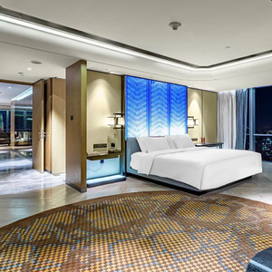 Suite Ejecutiva Moderna para Hotel, Muebles de Hotel, Juego de Dormitorio y Paredes, Muebles Fijos de Chapa de Madera - Product Image 5