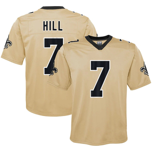 Kaos Jersey Sepak Bola New Orleans Saints 3D Print Custom Grosir Lengan Pendek Bahan Polyester Mesh Unisex Dewasa Lintas Negara - Product Image 4