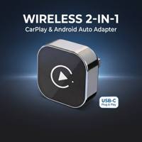 Adaptor Wireless CarPlay Android Auto, Tidak Ada Lagi Kabel yang Berantakan, Dongle Mobil USB, Koneksi Otomatis untuk iPhone Android Universal Mobil
