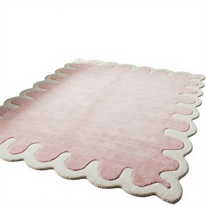 Alfombras de Lana Modernas Hechas a Mano con Diseño de Pelo Corto y Respaldo de Látex Resistente a las Manchas para Sala de Estar, Venta al por Mayor - Product Image 1