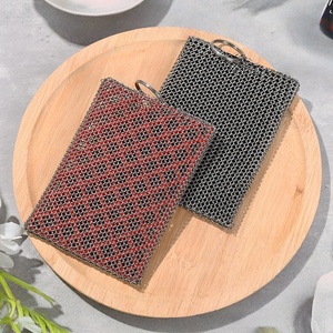 Wholesale 316 Stainless Steel <b>Brush</b> Pot Net Metal Ring for Kitchen, Cleaning Net, Kitchen Gadget <b>Scrubbing</b> - Product Image 4