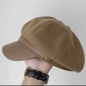 Otoño Invierno Merlot Style Gorra de béisbol para niños Retro Painter's Fedora Cloud-like Octagonal Duckbill Hat Sombrero versátil de moda - Product Image 5