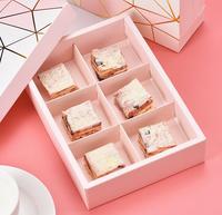 Nougat personnalisé flocon de neige gâteau Biscuit cuisson alimentaire boîte de papier de Noël Cookie bonbons emballage alimentaire boîte de papier pour pâtisseries biscuits