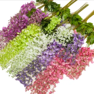 Vigne avec fleurs artificielles de décoration, nouvelle collection de plantes, vente en gros,
