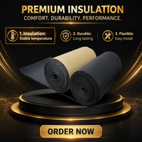 Rouleaux d'isolation en mousse de caoutchouc élastomère NBR de marque CONING certifiés ISO avec revêtement en feuille d'aluminium, épaisseur 10 mm 20 mm