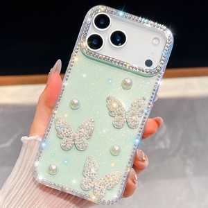 Fashion Bling Diamond Frame Glitter KT Cat Design TPU Shockproof butterfly Mobile Phone Case for 17Air 16E 15 ProMax 14 13 Cute - Product Image 2