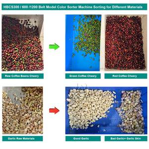 AI Intelligent 500-4000kg/h Belt Crawler Moel Coffee <strong>Beans</strong> Cherry Almonds Olive Garlic Plastic Color Sorter <strong>Sorting</strong> Machine - Product Image 2