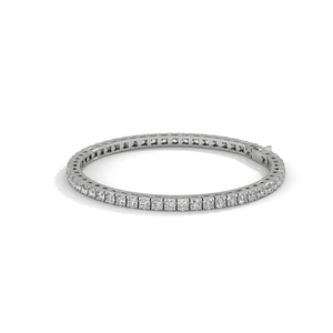 White Tennis <b>Bracelet</b> in Sterling Silver Subtle Opulence Minimalist Luxury Elegant Refined Fine Jewelry Statement Piece - Product Image 2