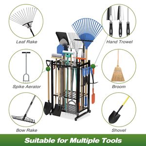 Support à <span class=keywords><strong>outils</strong></span> robuste en fer à trois niveaux avec boîte <span class=keywords><strong>de</strong></span> rangement <span class=keywords><strong>pour</strong></span> garage et <span class=keywords><strong>jardin</strong></span> - Product Image 5