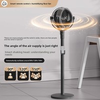 Ventilador de Circulación de Aire Humidificador Recargable de 4000 mAh con Control Remoto, Motor Silencioso sin Escobillas, Ventilador de Niebla de Piso/Escritorio