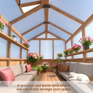 Aérateurs de toit ajustables Jardins de jardin Serres de patio Serre extérieure en bois - Product Image 3
