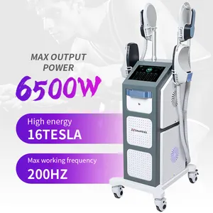 6500w Portable Emslim Machine EMS 2 4 Handles Muscle Building Body Sculpting Tesla Neo