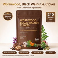 Capsules de complexe d'armoise, de noix noires et de clous de girofle à marque privée, 6600 mg par dose, 240 unités, soutien antioxydant et immunitaire