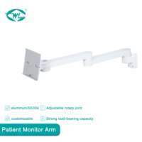Support mural en alliage d'aluminium WEIYE Double bras pour moniteur patient Double section