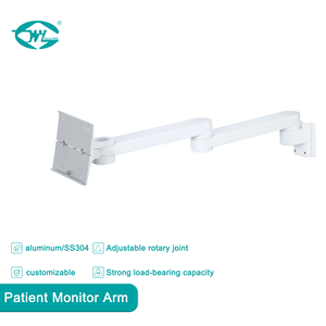 Weiye Wall Mount Hợp kim nhôm Màn hình chủ đôi cánh tay cho bệnh nhân Màn hình kép phần - Product Image 2
