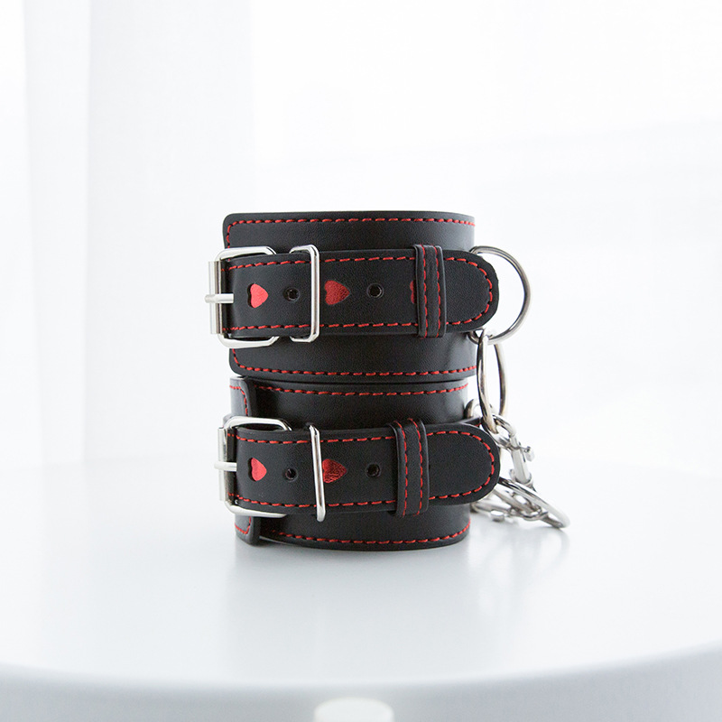 Restraint Bondage Hog Tie Handcuff Leg Ankle Cuffs Leather
